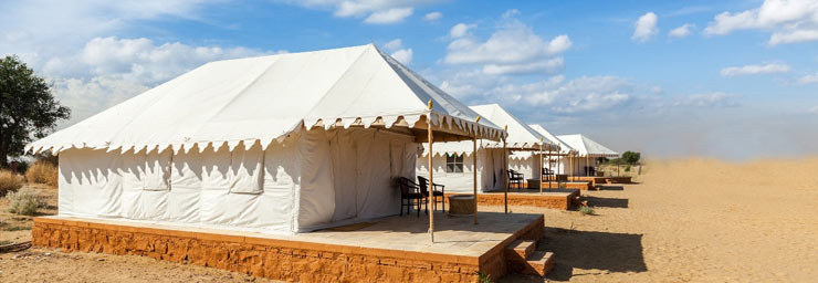 Air conditioned tents accommodation pushkar